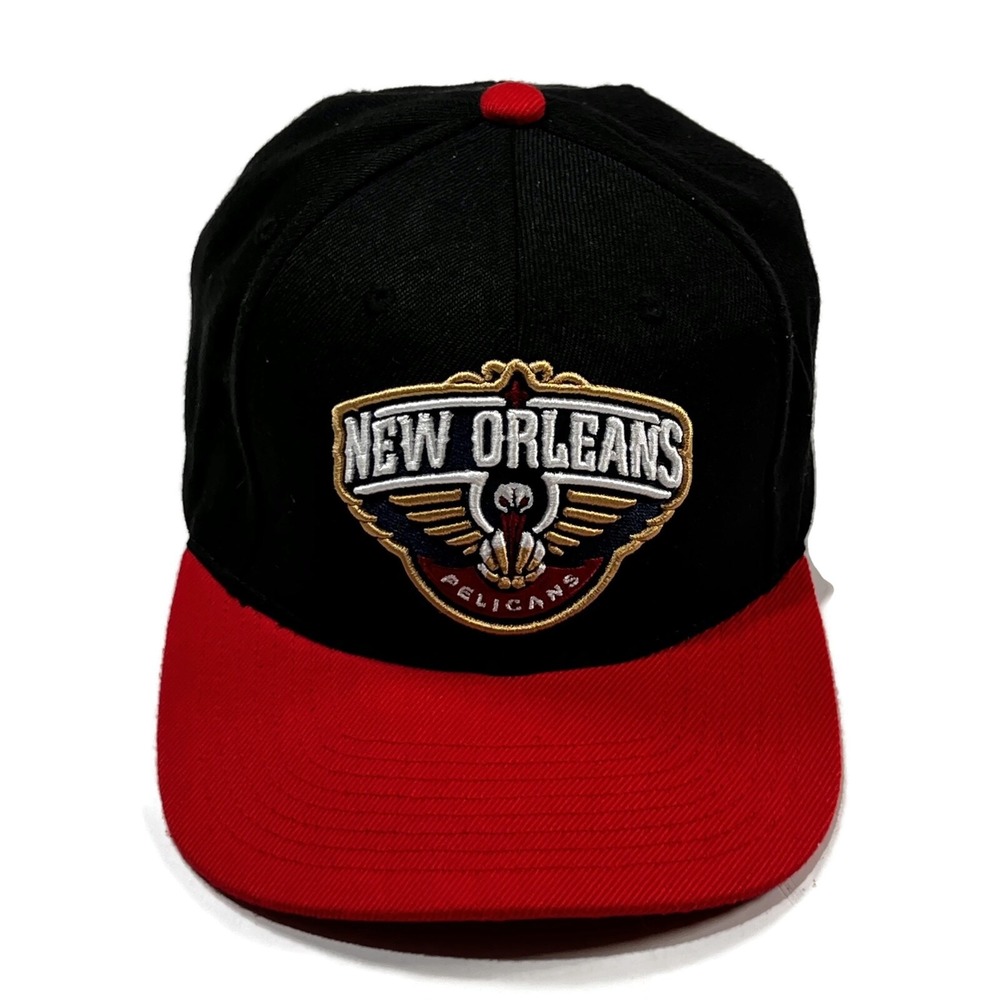 Mitchell & Ness New Orleans‎ Pelicans Snapback Hat Cap NBA Black Red